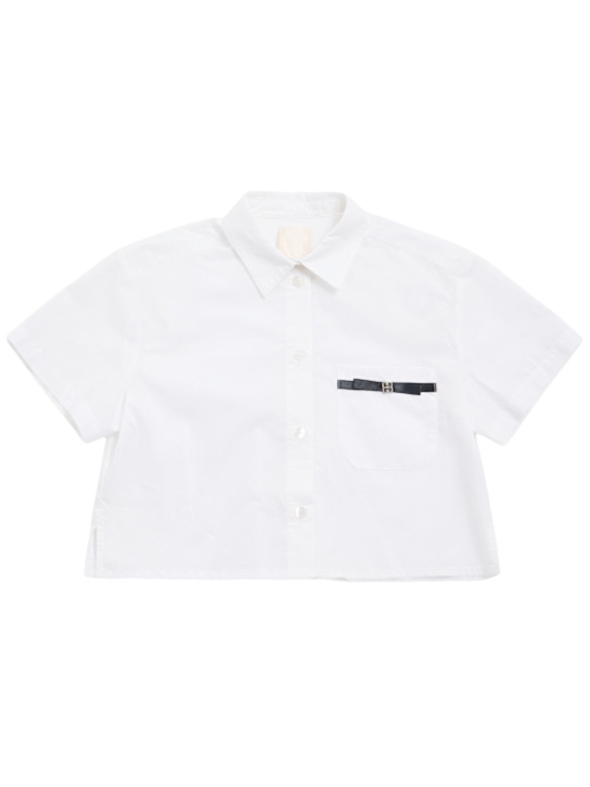Givenchy: Cotton poplin shirt - kids-girls_0 | Luisa Via Roma
