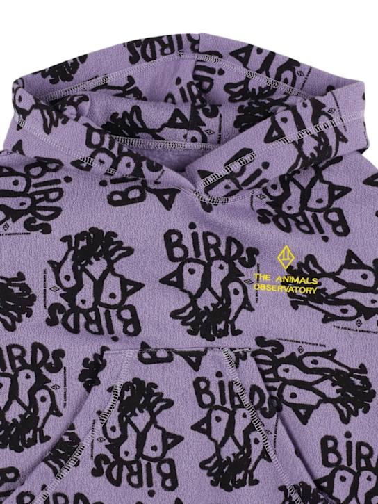 The Animals Observatory: Beaver printed cotton hoodie - kids-boys_1 | Luisa Via Roma