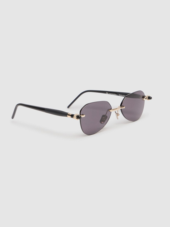 Kuboraum Berlin: P61 Round asymmetrical sunglasses - Black - men_1 | Luisa Via Roma