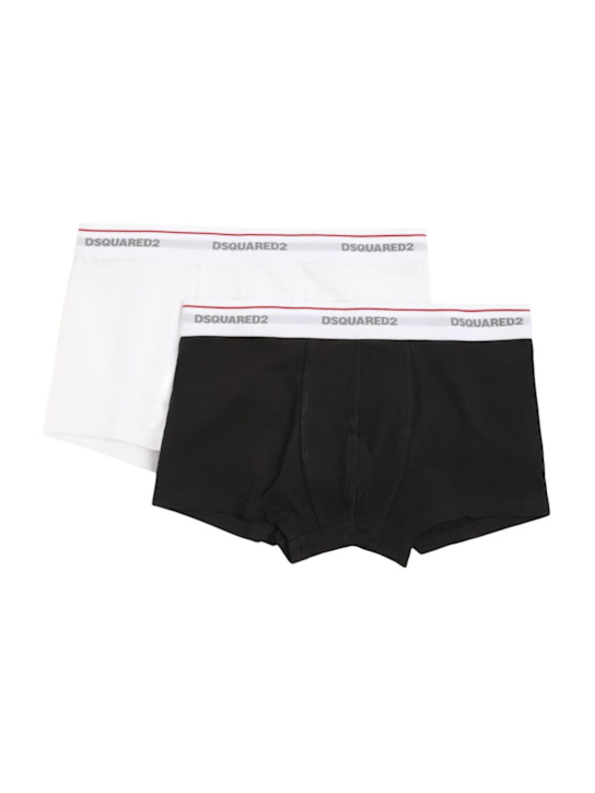 Dsquared2: Set of 2 jersey boxer briefs - kids-boys_0 | Luisa Via Roma