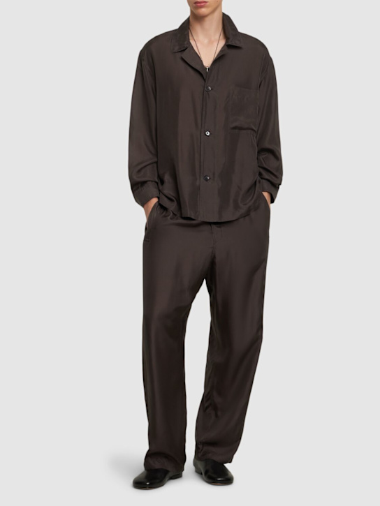 Lemaire: Silk pajama shirt - men_1 | Luisa Via Roma