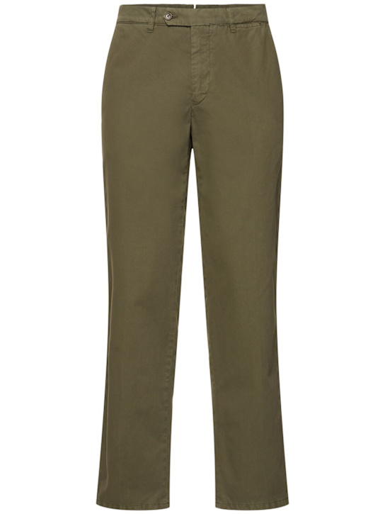 ASPESI: Garment-dyed cotton gabardine pants - men_0 | Luisa Via Roma
