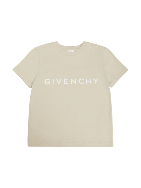 Givenchy: Cotton jersey t-shirt - Beige - kids-boys_0 | Luisa Via Roma