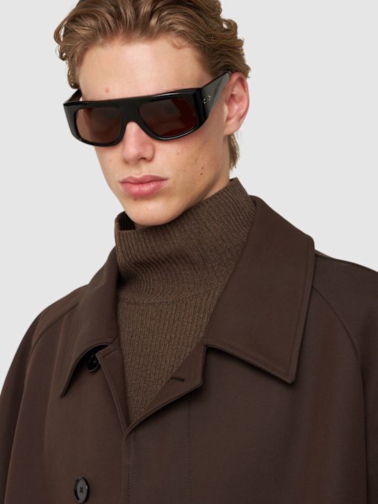 Port Tanger: Dhat acetate sunglasses w/ tobacco lens - Black - men_2 | Luisa Via Roma