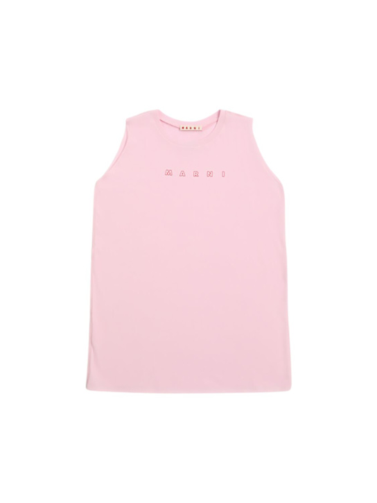 Marni Junior: Tank top in jersey di cotone - Rosa - kids-girls_0 | Luisa Via Roma