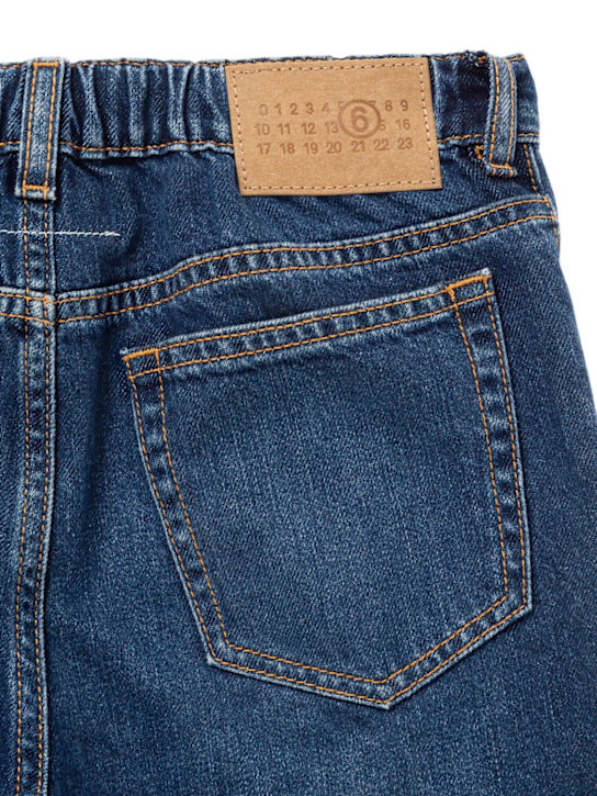 MM6 Maison Margiela: Cotton jeans - Blue - kids-boys_1 | Luisa Via Roma
