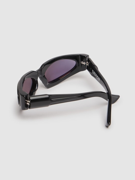 Kuboraum Berlin: E21 Round acetate sunglasses - Black Shine - men_3 | Luisa Via Roma