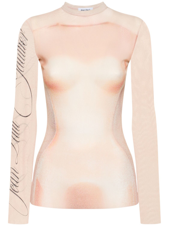 Jean Paul Gaultier: Le Classique printed mesh top - women_0 | Luisa Via Roma