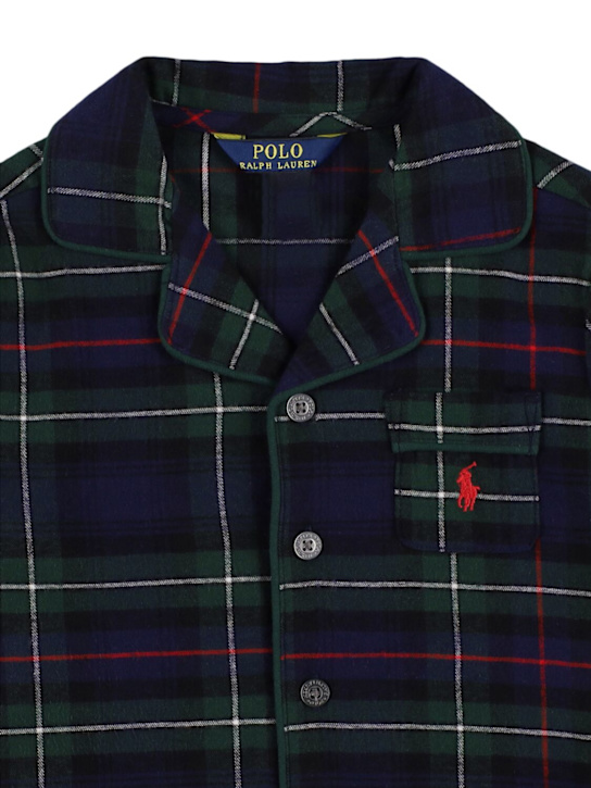 Polo Ralph Lauren: Pigiama in flanella di cotone pettinato con stampa - kids-boys_1 | Luisa Via Roma