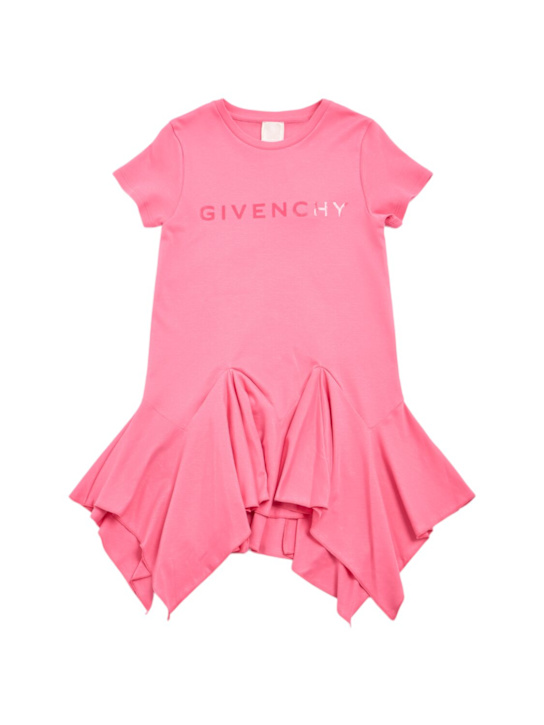 Givenchy: Vestito in cotone interlock - Rosa - kids-girls_0 | Luisa Via Roma