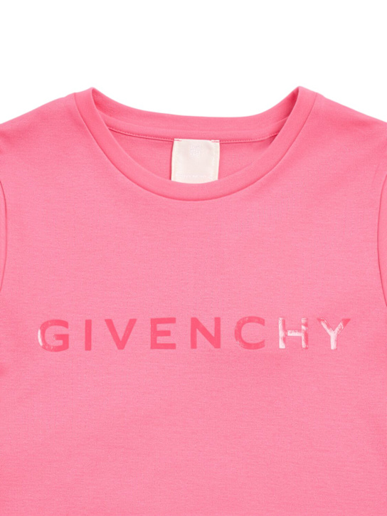 Givenchy: Vestito in cotone interlock - Rosa - kids-girls_1 | Luisa Via Roma