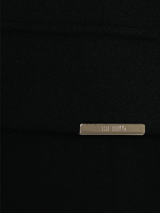 The Attico: Cappotto monopetto in twill di lana - Nero - women_4 | Luisa Via Roma