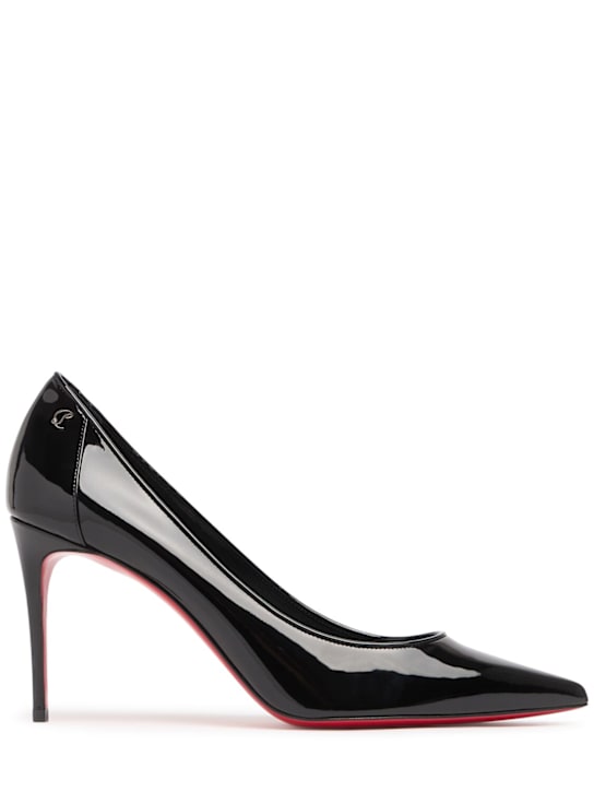 Christian Louboutin: 85mm Sporty Kate patent leather pumps - women_0 | Luisa Via Roma