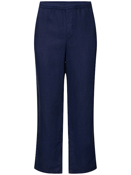 ASPESI: Garment-dyed lightweight linen pants - Blue - men_0 | Luisa Via Roma