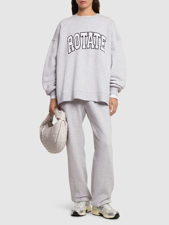 Rotate: Iris logo cotton jersey sweatshirt - women_1 | Luisa Via Roma