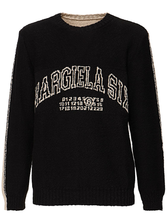MM6 Maison Margiela: Margiela Six cotton & linen sweater - men_0 | Luisa Via Roma