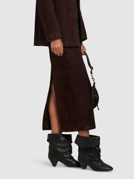 Isabel Marant: 40mm Ryska-gb leather slouchy boots - women_1 | Luisa Via Roma