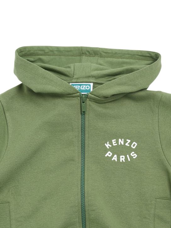 Kenzo Kids: 프린트 코튼 집업 후디 - kids-boys_1 | Luisa Via Roma