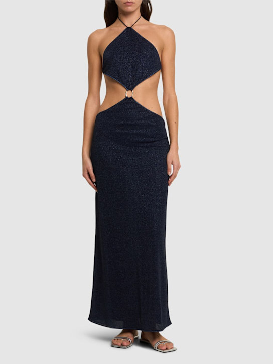 Oséree Swimwear: Lumiere lurex long dress - women_1 | Luisa Via Roma