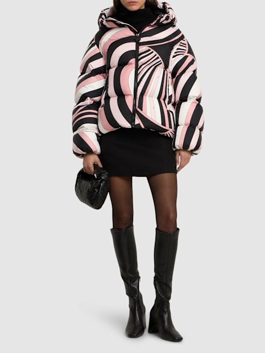 Pucci: Printed nylon down jacket - women_1 | Luisa Via Roma