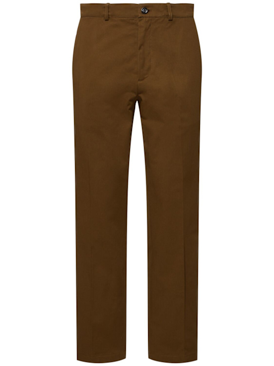 Burberry: Chinohose aus Baumwolle - men_0 | Luisa Via Roma