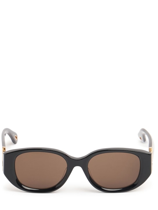 Chloé: Marcie oval bio-acetate sunglasses - women_0 | Luisa Via Roma