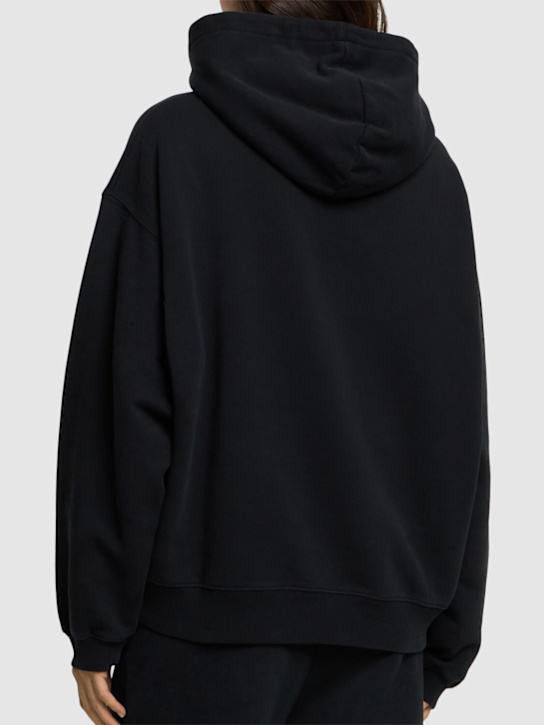 Rotate: Anya logo cotton hoodie - Black - women_2 | Luisa Via Roma