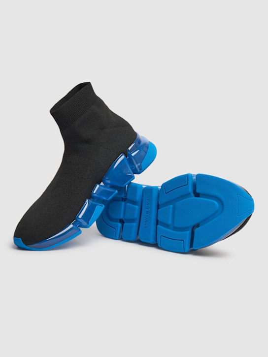 Balenciaga: Speed 2.0科技织物运动鞋 - 黑色/蓝色 - men_2 | Luisa Via Roma