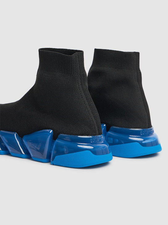 Balenciaga: Speed 2.0科技织物运动鞋 - 黑色/蓝色 - men_3 | Luisa Via Roma