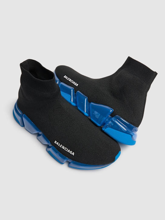 Balenciaga: Speed 2.0科技织物运动鞋 - 黑色/蓝色 - men_1 | Luisa Via Roma