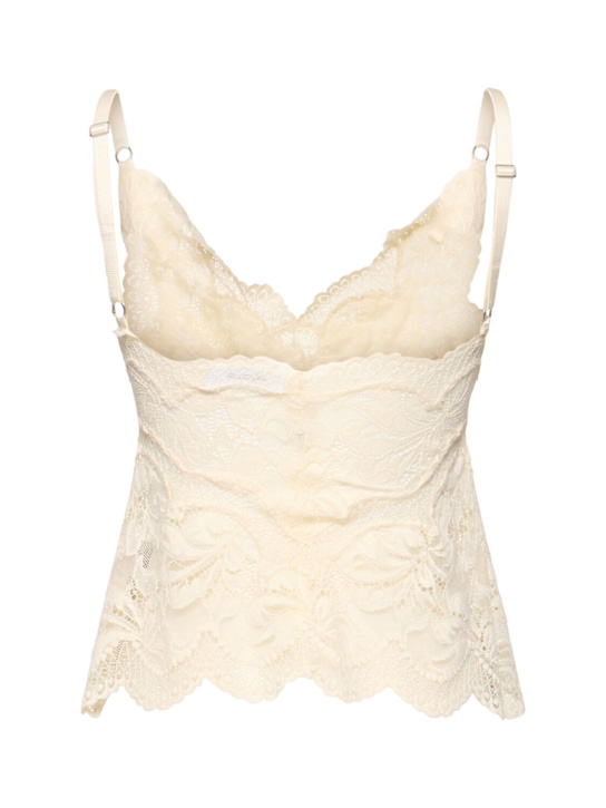 Rabanne: Lace top - White - women_3 | Luisa Via Roma