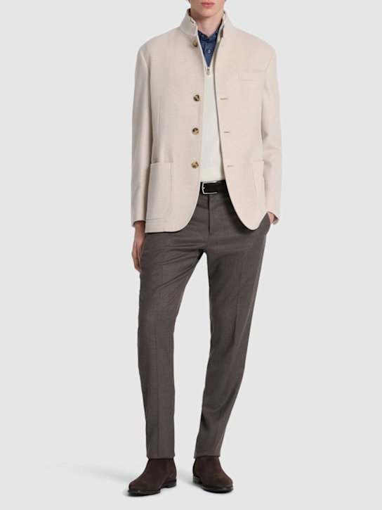 Brunello Cucinelli: Cashmere casual jacket - men_1 | Luisa Via Roma