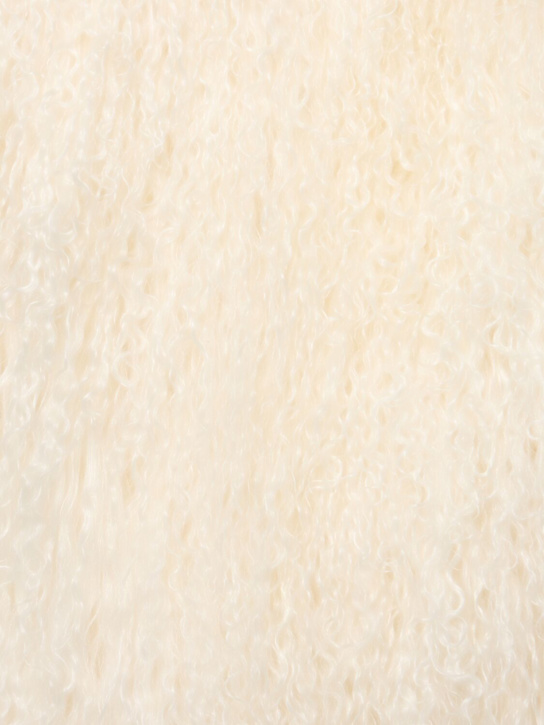 The Attico: Cappotto oversize in pelliccia mongolia - Bianco - women_4 | Luisa Via Roma