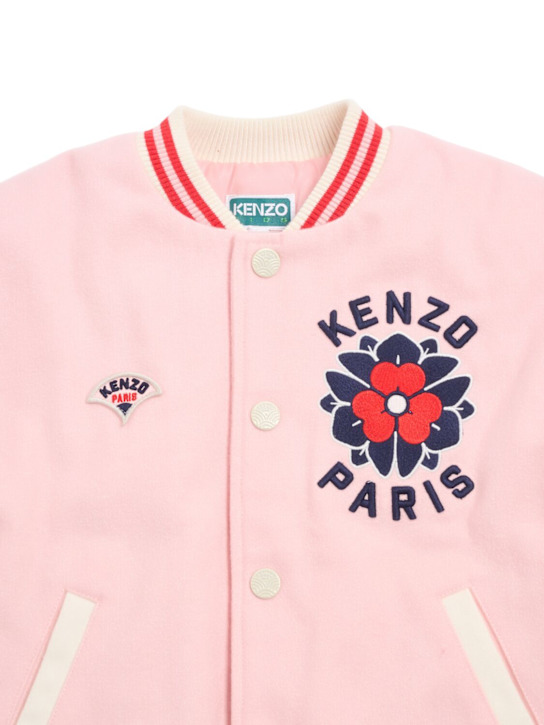 Kenzo Kids: ウールブレンドボンバージャケット - ピンク - kids-girls_1 | Luisa Via Roma
