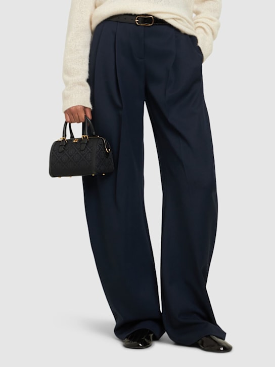 Tory Burch: T Monogram Petite canvas barrel bag - women_1 | Luisa Via Roma