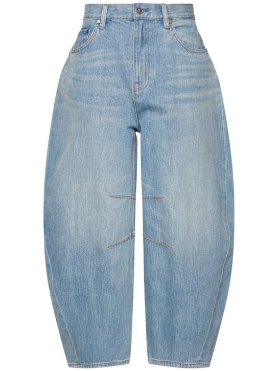 Helmut Lang: Cocoon high rise cotton jeans - women_0 | Luisa Via Roma