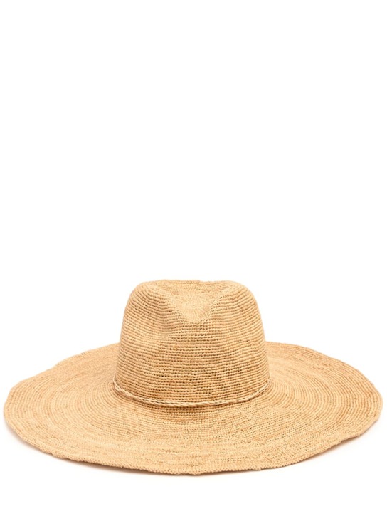 LACK OF COLOR: Drift ultrawide fedora hat - Natural - women_0 | Luisa Via Roma