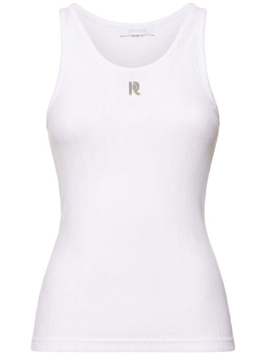 Pointelle tank top - Thumbnail 1