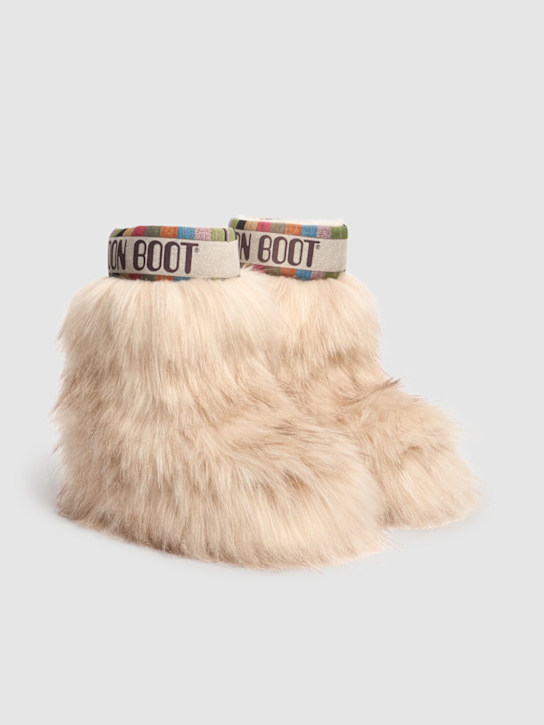 Moon Boot: Mid Icon Yeti boots - Beige - women_2 | Luisa Via Roma