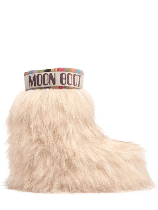 Moon Boot: Mid Icon Yeti boots - Beige - women_0 | Luisa Via Roma