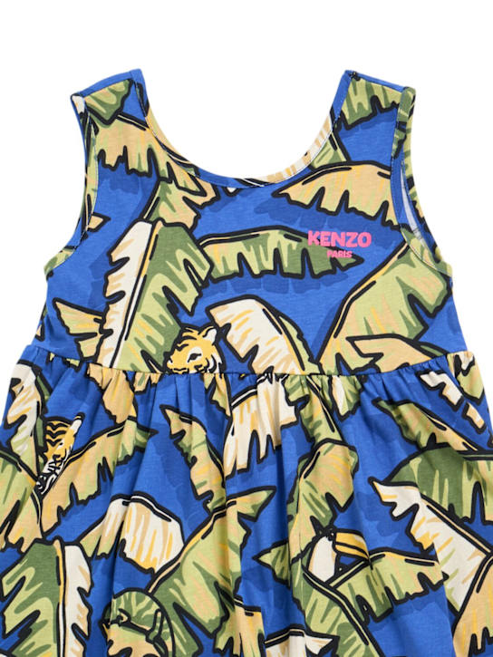 Kenzo Kids: 印花棉质平纹针织连衣裙 - kids-girls_1 | Luisa Via Roma