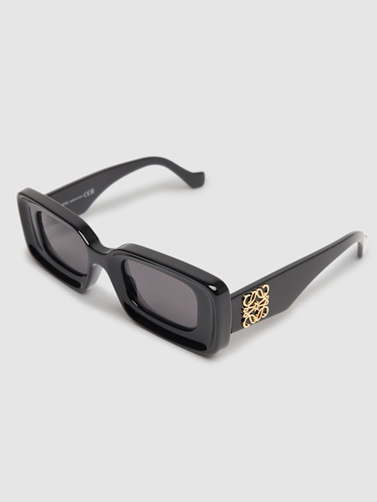 Loewe: Anagram squared acetate sunglasses - Black/Smoke - women_1 | Luisa Via Roma