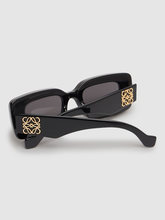 Loewe: Anagram squared acetate sunglasses - Black/Smoke - women_3 | Luisa Via Roma