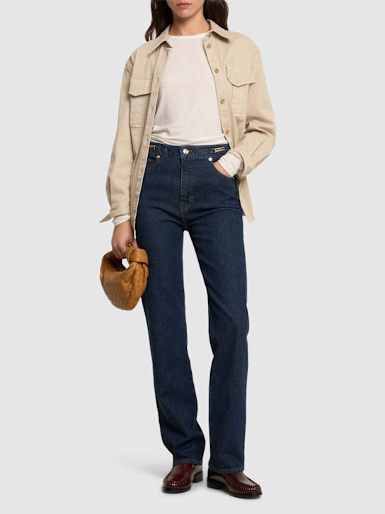 Frame: The ritz ruler high rise straight jeans - women_1 | Luisa Via Roma