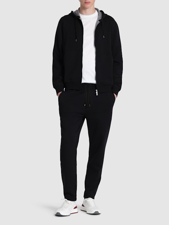 Brunello Cucinelli: レジャースウェットパンツ - ブラック - men_1 | Luisa Via Roma