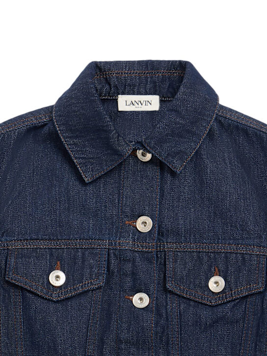 Lanvin: コットンデニムジャケット - kids-girls_1 | Luisa Via Roma