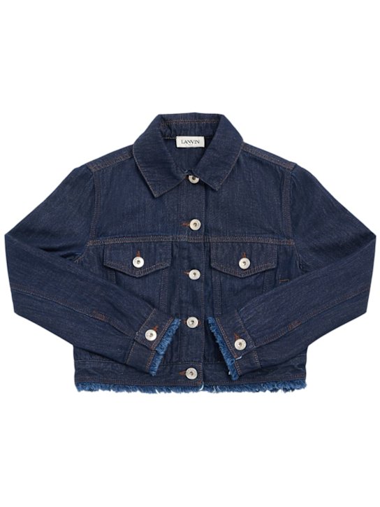 Lanvin: コットンデニムジャケット - kids-girls_0 | Luisa Via Roma