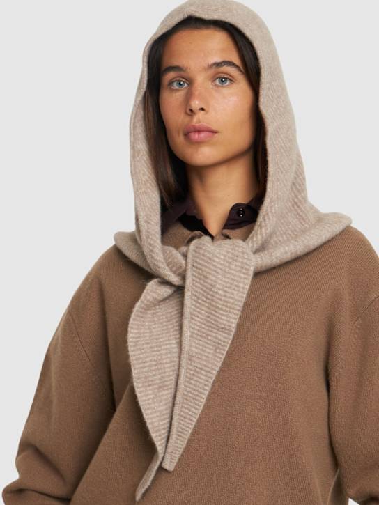 GANNI: Soft wool blend balaclava - women_1 | Luisa Via Roma