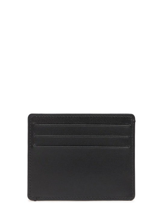 Maison Margiela: Grained leather card holder - men_0 | Luisa Via Roma