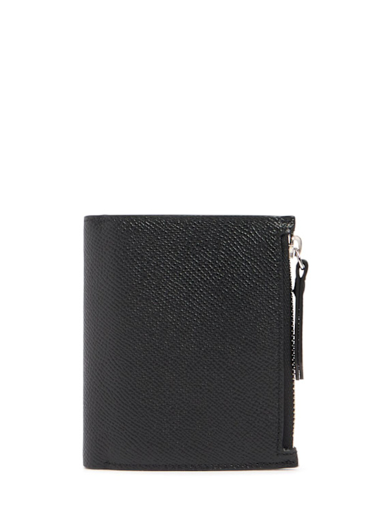 Maison Margiela: Grained leather billfold wallet - men_0 | Luisa Via Roma